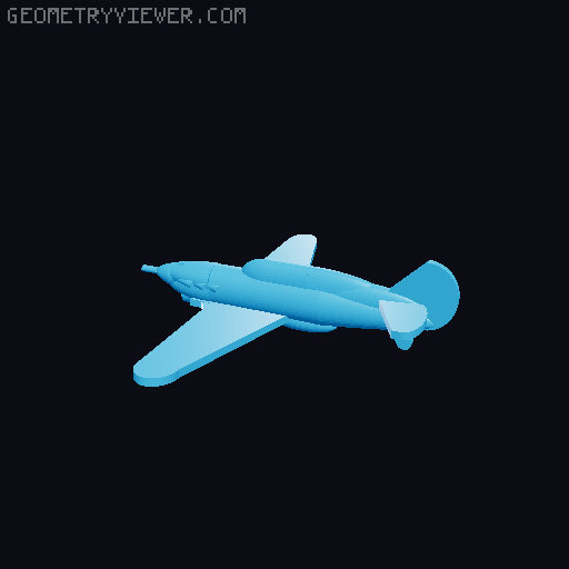 Low-poly LaGG-3 9-pack 3D model thumbnail