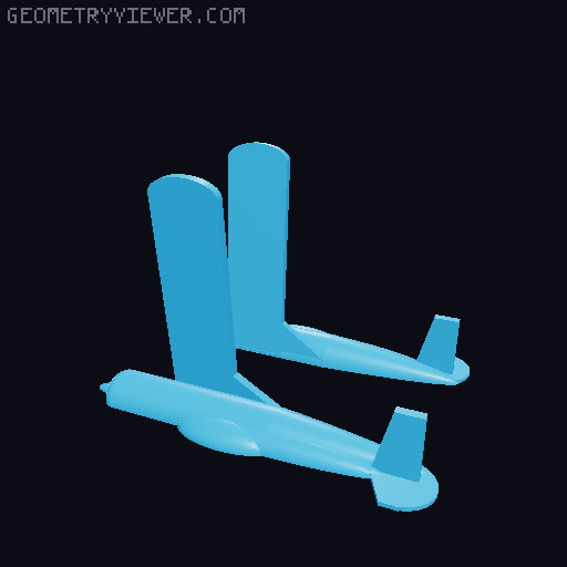 Low-poly WWII Fighters 1/200 3D model thumbnail