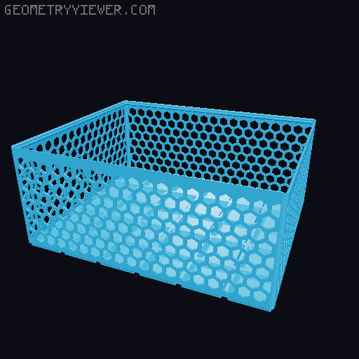 Gridfinity Hex Bins Light all sizes 3D model thumbnail
