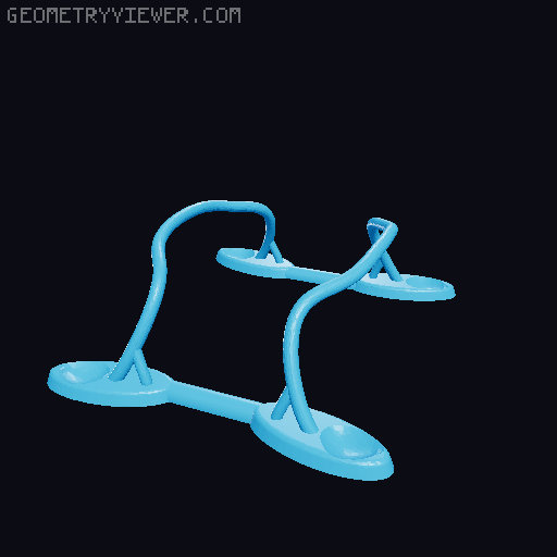 Dual Stealth Xbox and PS5 Controller Stand 3D model thumbnail