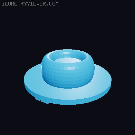 Chin Cup for X-Wing Helmet - Purpłe Squad PRPŁ 3D model thumbnail
