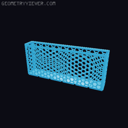 Gridfinity Hex Bins Light (rotated grid) all sizes 3D model thumbnail