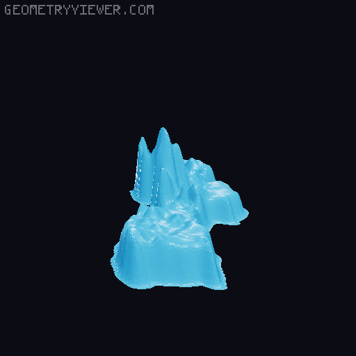 Topographic World Map 3D model thumbnail