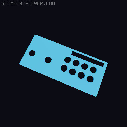 Dual stick shell 3D model thumbnail