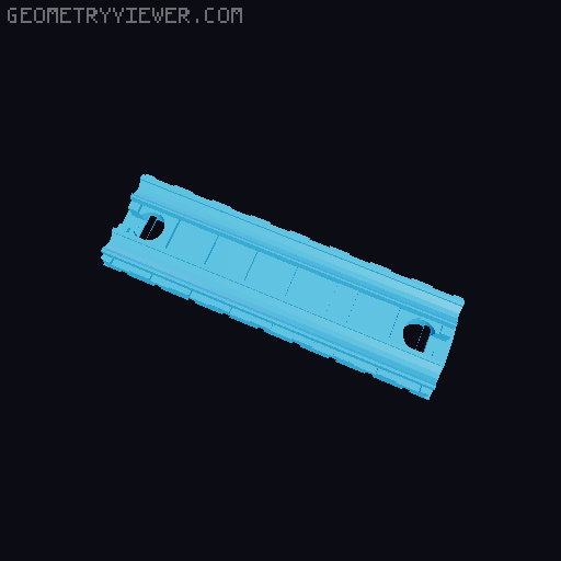 Wooden railway bridge system for Fischertechnik 3D model thumbnail