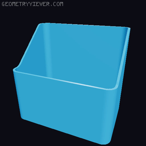 Bin for Ikea skadis - 564 models - hooks need support 3D model thumbnail