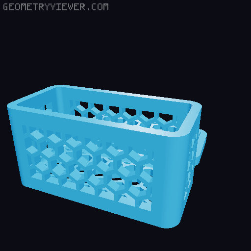 Remix - Parametric Box with Hexagon Cutouts 3D model thumbnail