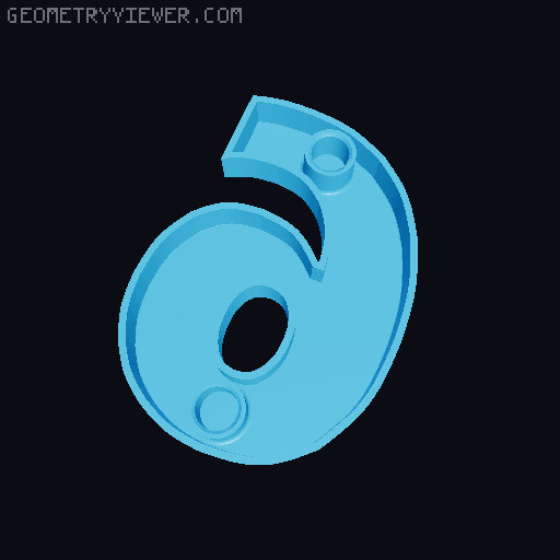 Floating House Numbers – Modular Character Set - Sergoe UI Black 3D model thumbnail