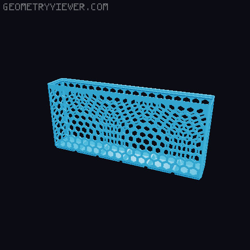 Gridfinity Hex Bins Light all sizes 3D model thumbnail