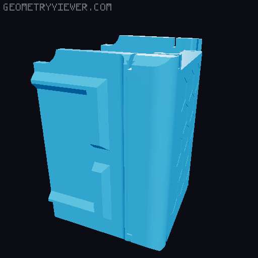 Organizer Box XL Pro 2-3 Slot Holder | With Split Version 3D model thumbnail
