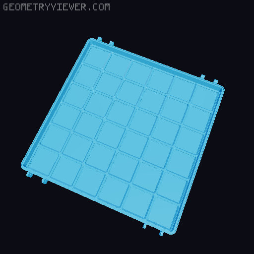 Rugged Gridfinity Box (Parametric) 3D model thumbnail