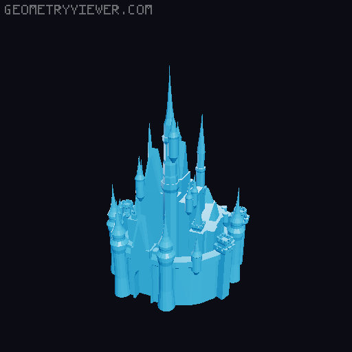 Cinderella's Castle from Disney World 3D model thumbnail