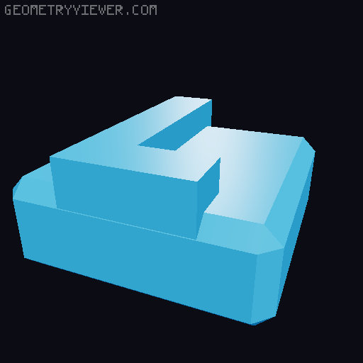 PrintABlok:WritersBloks interlocking letter blocks 3D model thumbnail