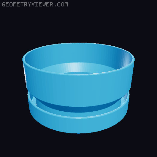 Maceta Redonda Con Drenaje De Agua -  Round Flower Pot With Water Drainage 3D model thumbnail