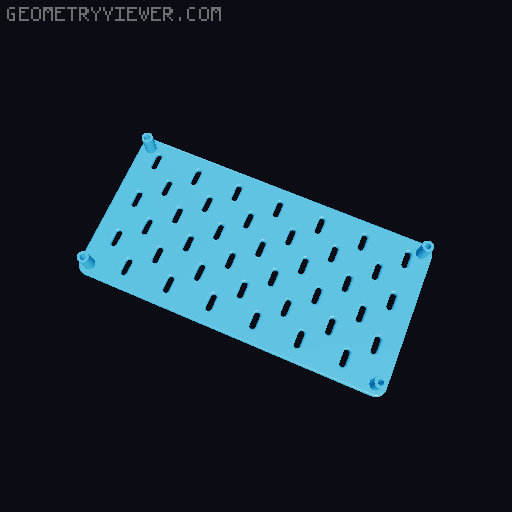 Skadis Pegboard, all sizes 80 to 360mm 3D model thumbnail
