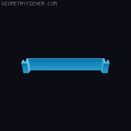 Painters Tape / Masking Tape Tear helper 3D model thumbnail