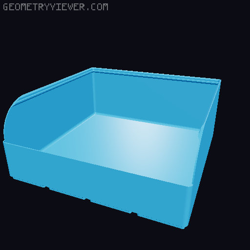 Gridfinity rouded bins collection all sizes 3D model thumbnail