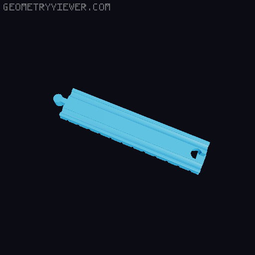 Wooden railway bridge system for Fischertechnik 3D model thumbnail