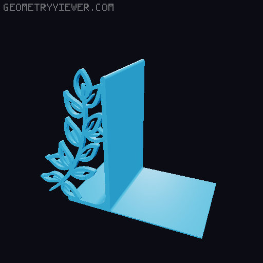 Decorative Leaf Book Ends 3D model thumbnail