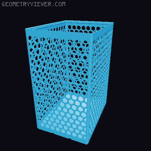 Gridfinity Hex Bins all sizes 3D model thumbnail