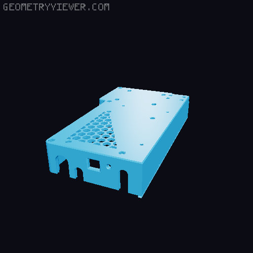 - THREE SCREWS- Prusa MK3s Einsy Raspberry Enclosure - With ONLY THREE SCREWS and some more improvements 3D model thumbnail