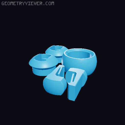 FPBB - Fully Printable Ball Bearing 3D model thumbnail