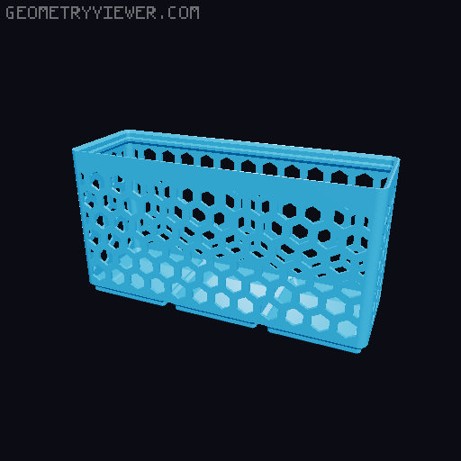 Gridfinity Hex Bins Light all sizes 3D model thumbnail