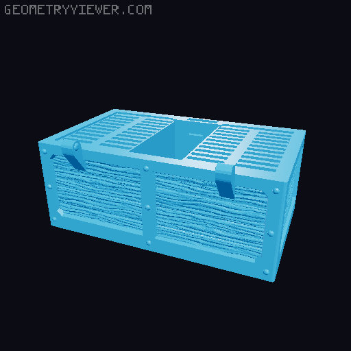 Switch cartridge treasure chest(Lockable) 3D model thumbnail