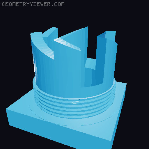 Cubed Super Clicky Fidget Button 3D model thumbnail