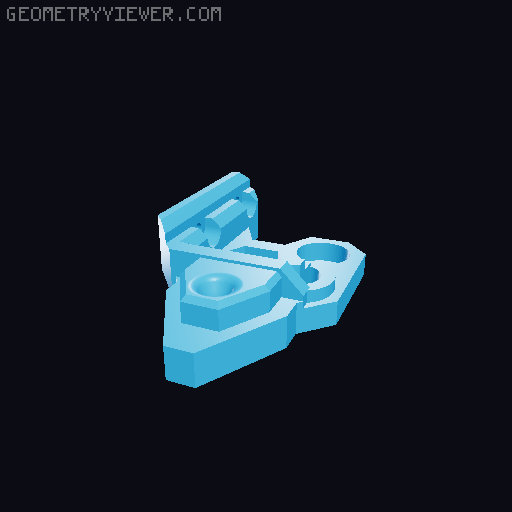 Magnetic PTFE Adapter for Prusa MK3(s+) 3D model thumbnail