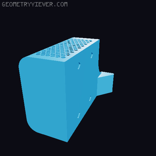 Bambu Lab Chute Remix With Magnet and Honeycomb Hole 3D model thumbnail