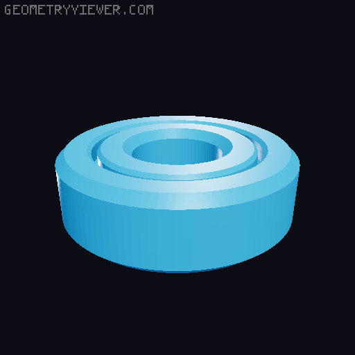Print in place small bearings 3D model thumbnail