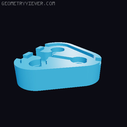 3-Pin Magnetic Connector for Electronic Projects 3D model thumbnail