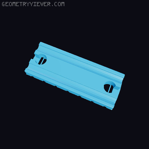 Wooden railway bridge system for Fischertechnik 3D model thumbnail