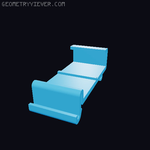 WAGO 221-4xx/6xx DIN Mount 3D model thumbnail