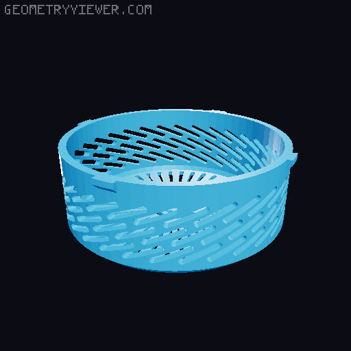 Dry Box with Rollers - Desiccant Bin - Pattern Mod 3D model thumbnail