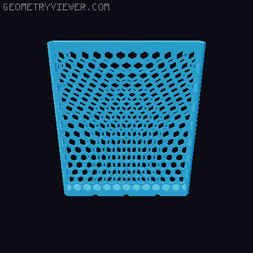 Gridfinity Hex Bins all sizes 3D model thumbnail