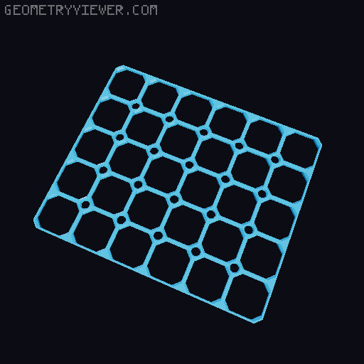 openGrid with Multiboard-compatible screw holes 3D model thumbnail