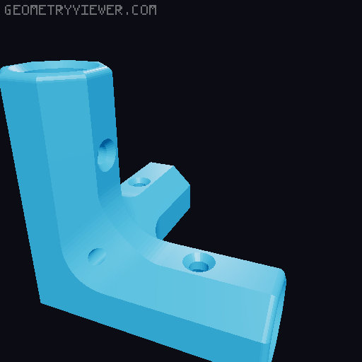 Round Bars Pipes and Rods Connections 3D model thumbnail