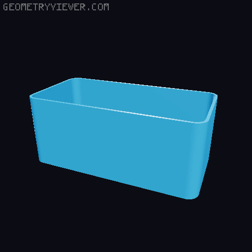 Bin for Ikea skadis - 564 models - hooks need support 3D model thumbnail