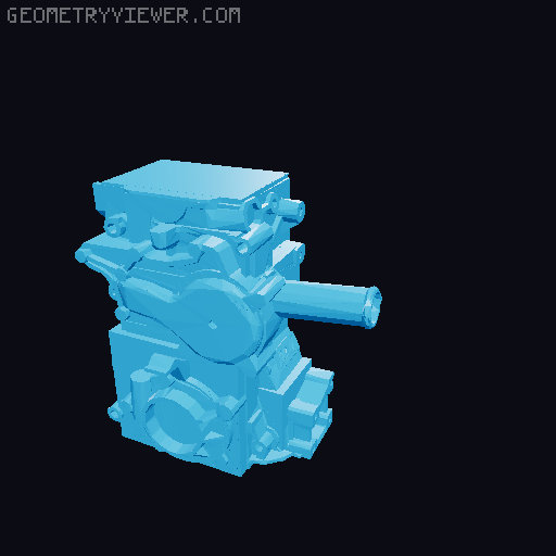 MINI Toyota 4 Cylinder Engine 22RE, Complete Working Model Mini Edition 3D model thumbnail