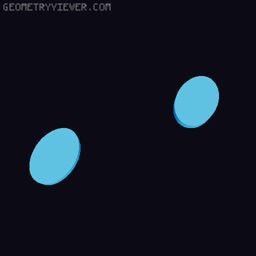 Kirby's eye in three separate parts 3D model thumbnail