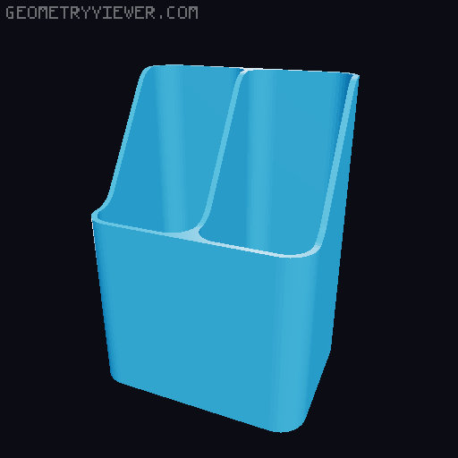 Bin for Ikea skadis - 564 models - hooks need support 3D model thumbnail