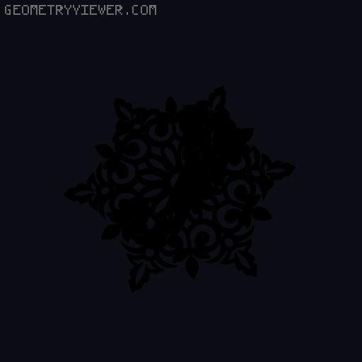 Initial A-Z snowflake décor 3D model thumbnail