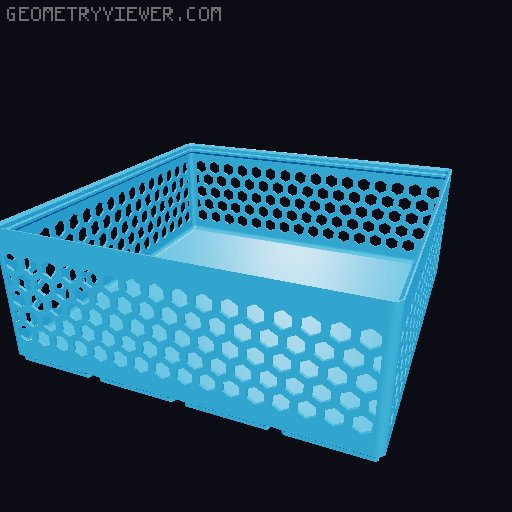 Gridfinity Hex Bins all sizes 3D model thumbnail