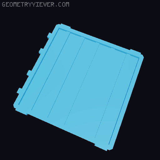 Euro Pallet Box Crate Scale 1/10 3D model thumbnail