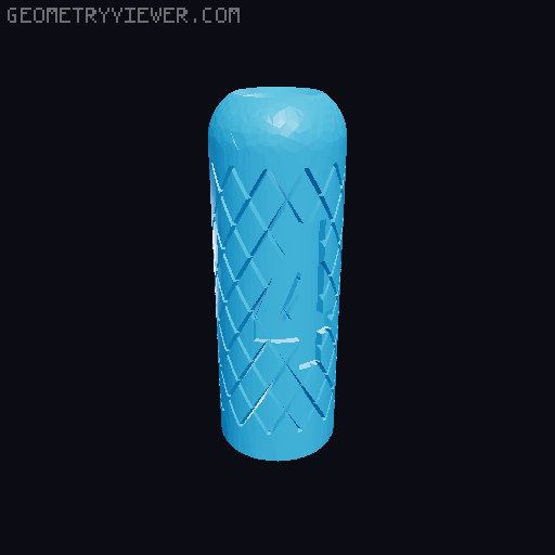 Allen Key grips with size and dimple on top 3D model thumbnail