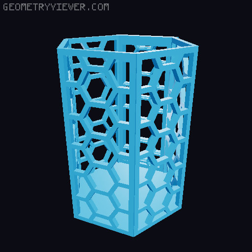 HSW hexagonal baskets v2 with full bottom 3D model thumbnail