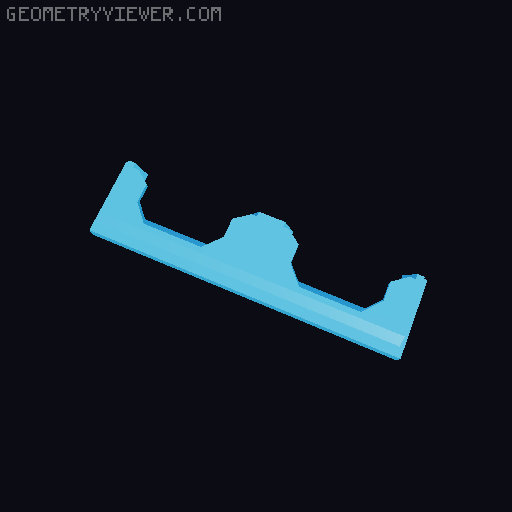Wall Control Packout Cleats 3D model thumbnail