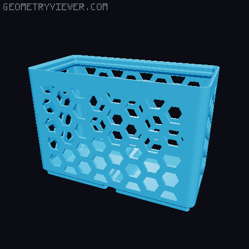 Gridfinity Hex Bins Light (rotated grid) all sizes 3D model thumbnail